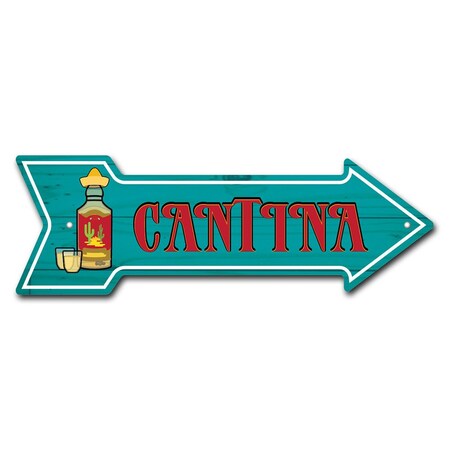 Cantina Arrow Sign Funny Home Decor 30in Wide